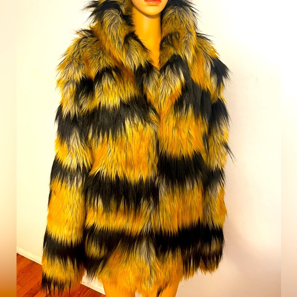 Top Shop Faux Fur Coat